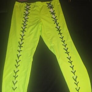 Dollskill Current Mood Neon Yellow Leggings XXL